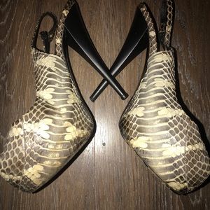 Giuseppe Zanotti snakeskin heels with platform Sz 41